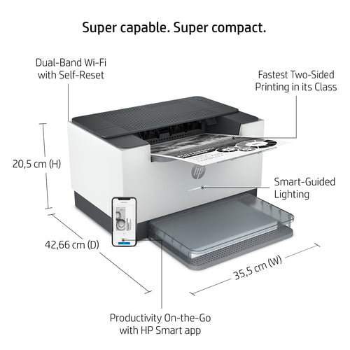 HP LaserJet M209dw Printer, Black and white, Printer for Home and home office, Print, Two-sided printing; Compact Size; Energy Efficient; Dualband Wi-Fi HP LaserJet M209dw Printer, Black and white, Printer for Home and home office, Print, Two-sided printing; Compact Size; Energy Efficient; Dualband Wi-Fi